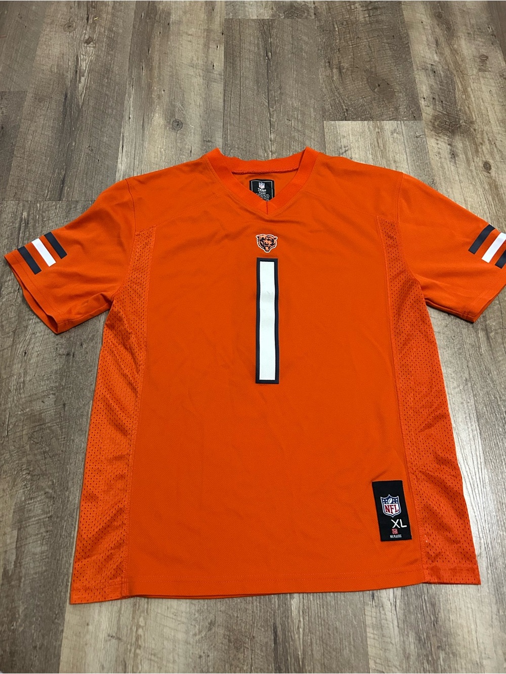 NFL Chicago Bears Orange Home Jersey Justin Fields